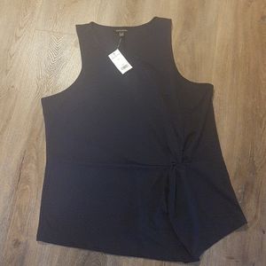 NWT Banana Republic Navy Sleeveless Blouse L